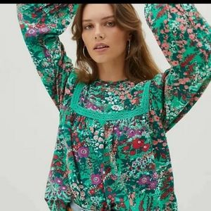 Banjanan - Anthropologie Floral Blouse